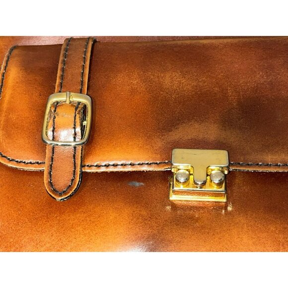 Paco Bolsos Beautiful Brown Leather Bag 10" - Picture 12 of 15